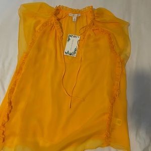 NWT Chelsea & Violet Yellow Blouse Medium